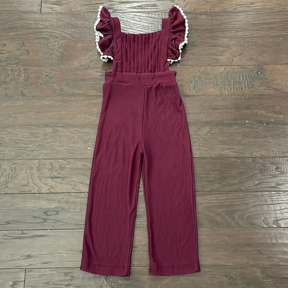 Maroon Burgundy Romper Girl 18M